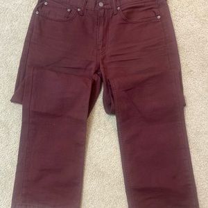 Levi’s 514 Jeans. Solid Maroon Color 34X32